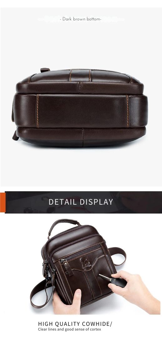 New Handbag Men’s Bag Genuine Leather Shoulder Bag Husband luxury design messenger bag crossbody bags for men