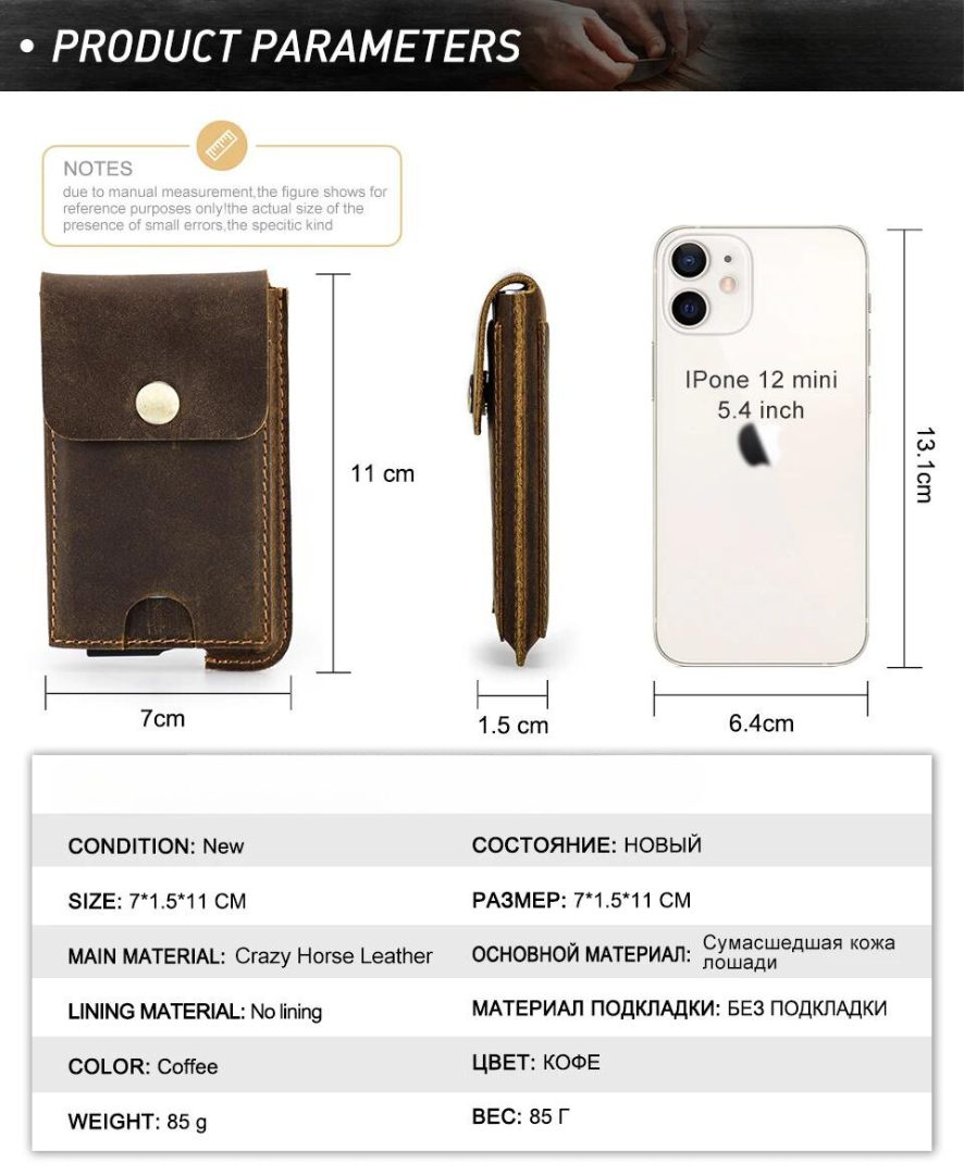 Vintage Genuine Leather RFID Blocking Card Holder Wallet for Men Luxury Card Wallet Case Aluminum Metal Slim Cardholder